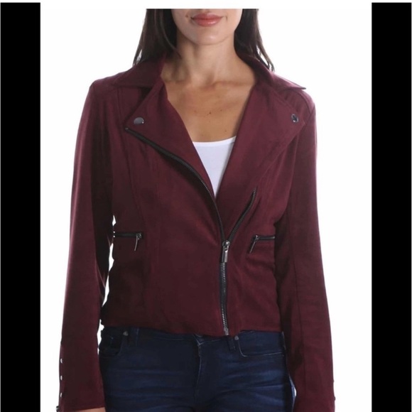 Kut from the Kloth Jackets & Blazers - Kut from the Kloth Maroon Faux Suede Jacket